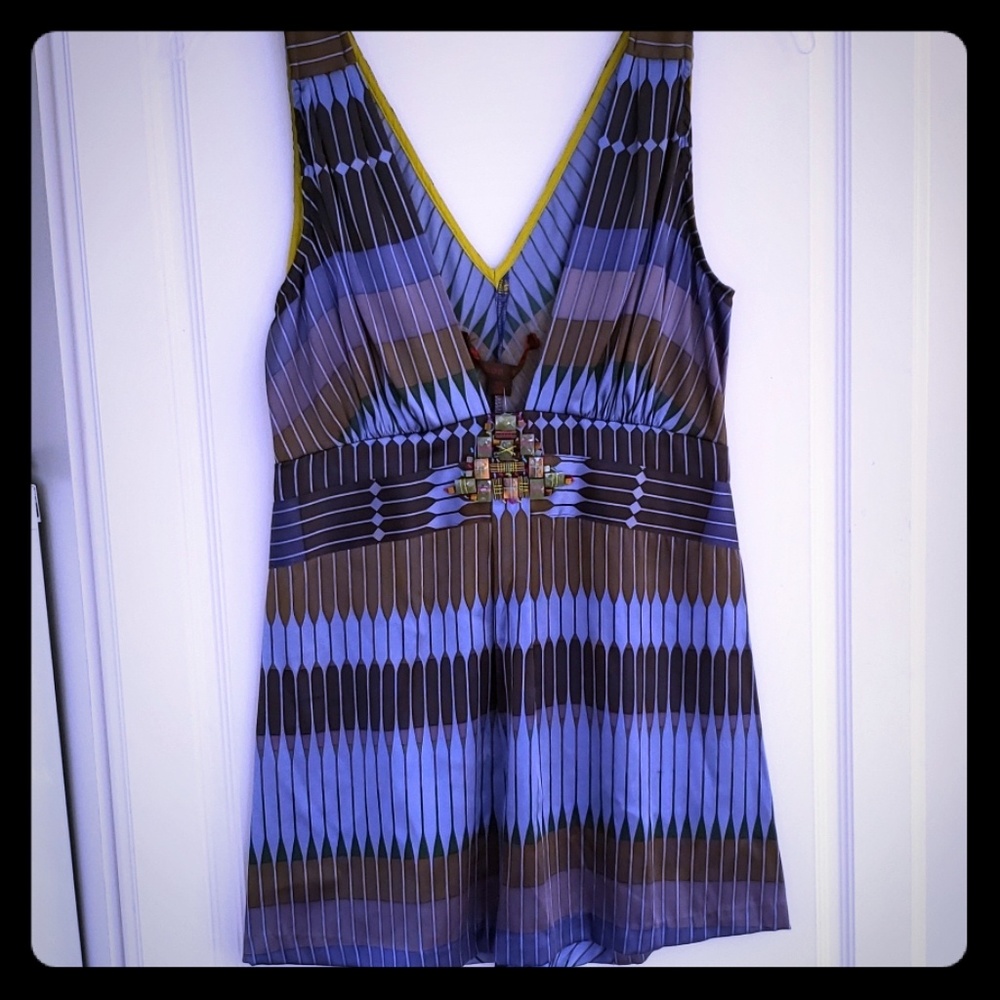 Common thread silk sun top shirt size small